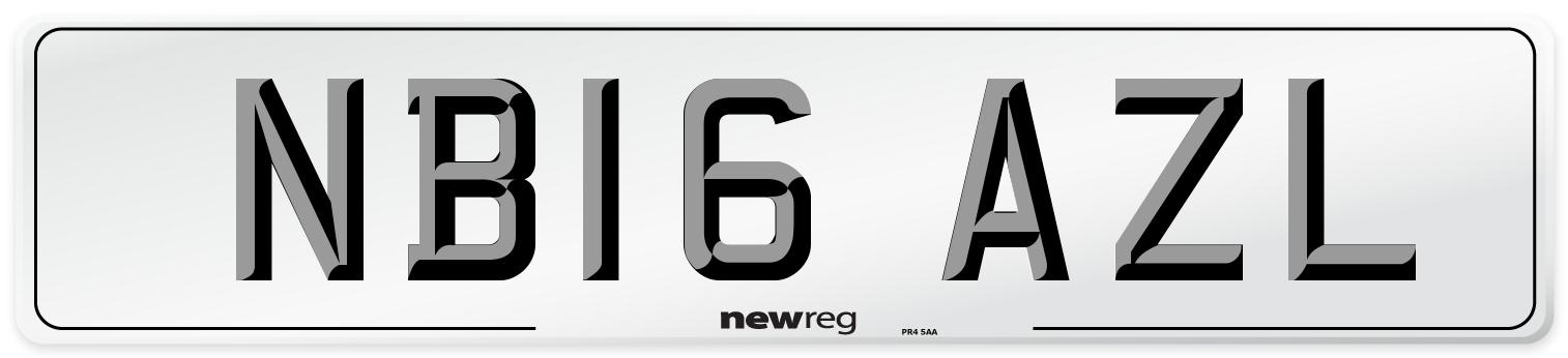 NB16 AZL Number Plate from New Reg